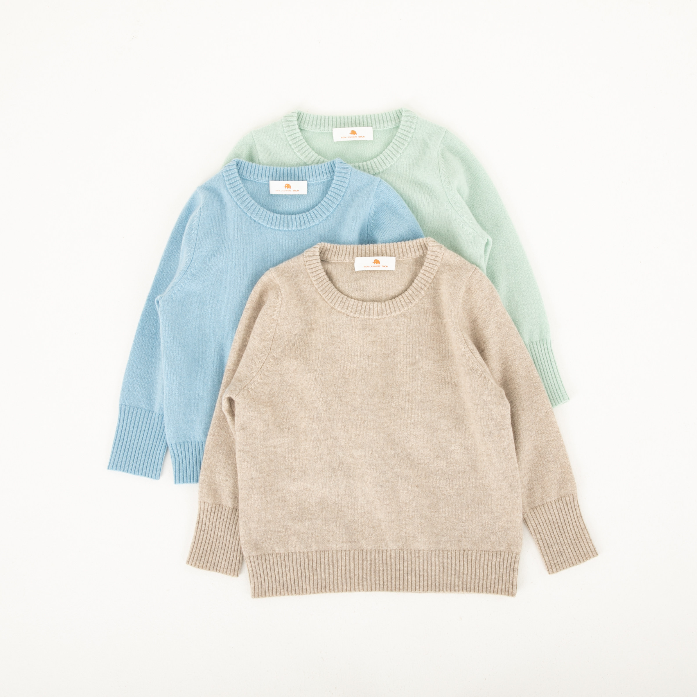 小金象 BABY CASHMERE 100% - 小山羊绒  12针小童圆领套头羊绒衫