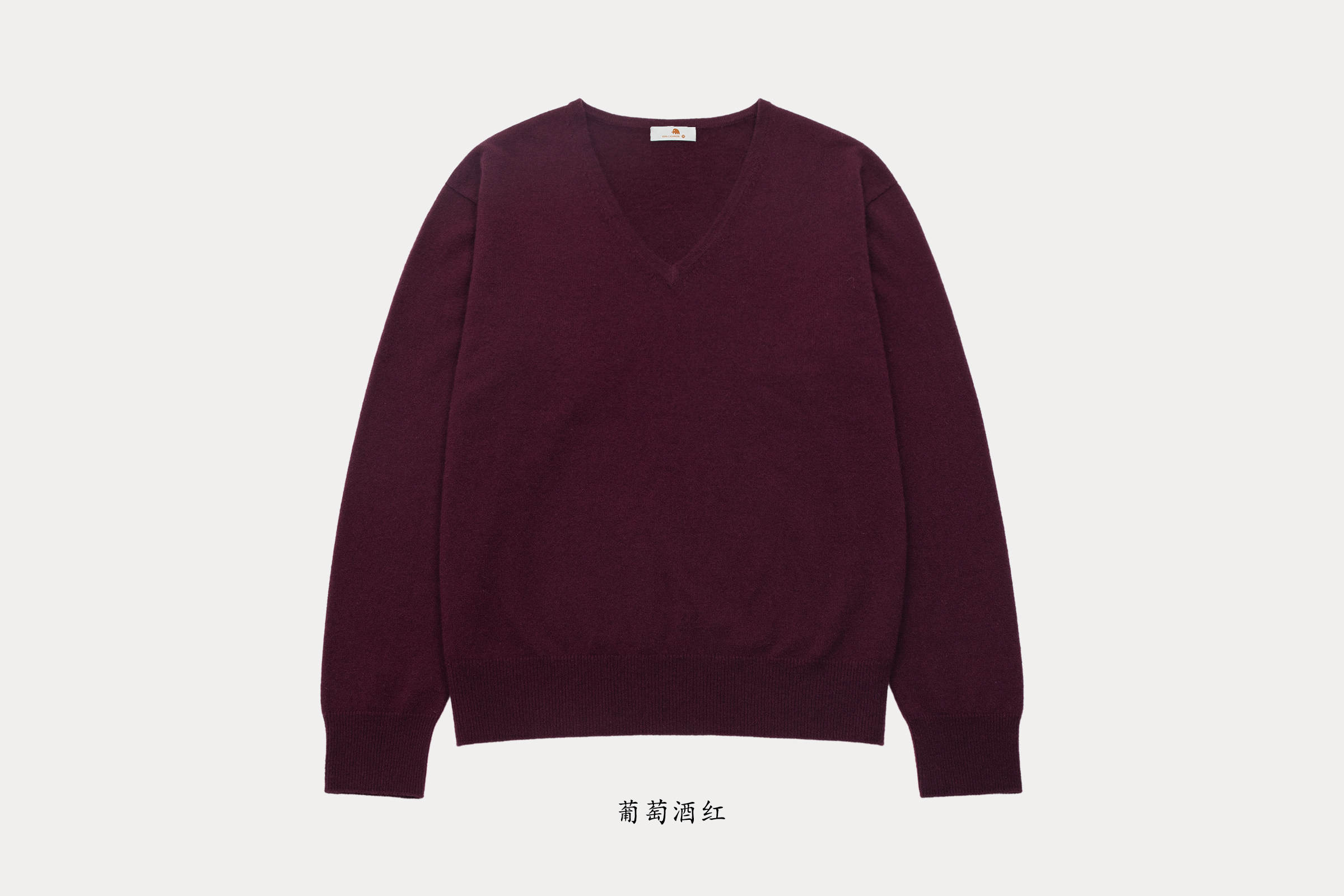 女款15针V领长袖套头衫
