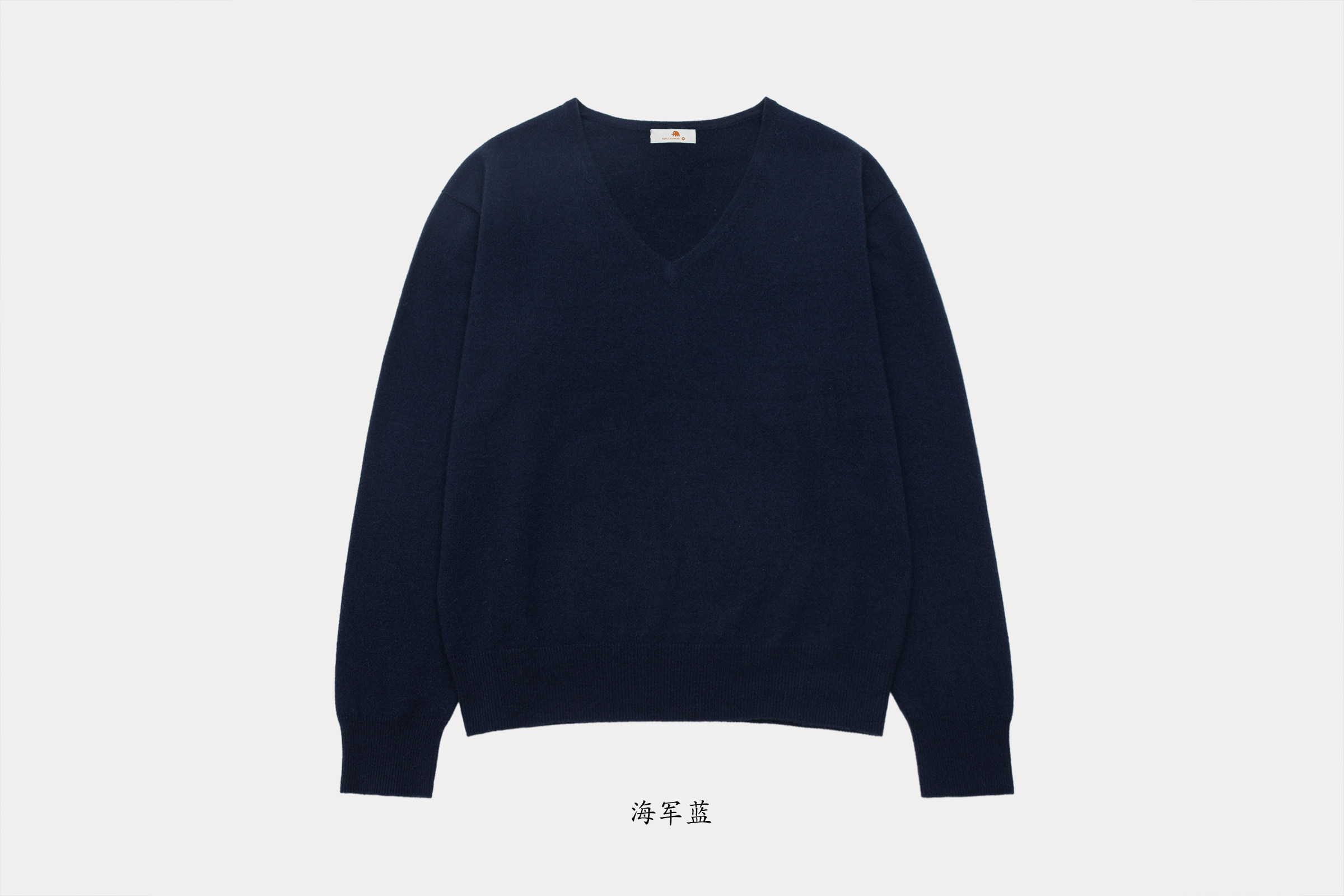 女款15针V领长袖套头衫