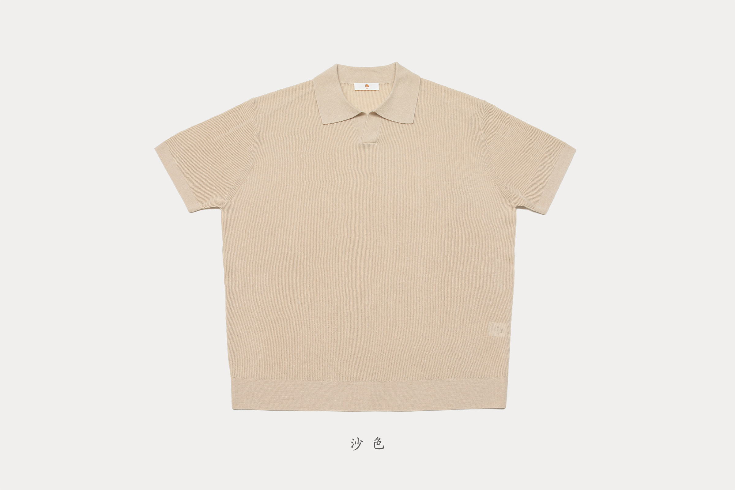 男款16针8515半开Polo领短袖套头衫